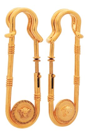 Женские серьги medusa safety pin VERSACE золотого цвета по цене 29550 руб., арт. DG2H080/DJMT | Фото 3 Женские серьги medusa safety pin VERSACE золотого цвета, арт. DG2H080/DJMT | Фото 3