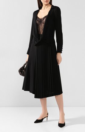 Женская шелковая блузка ALICE + OLIVIA черного цвета по цене 42700 руб., арт. CC908015025 | Фото 2 Женская шелковая блузка ALICE + OLIVIA черного цвета, арт. CC908015025 | Фото 2
