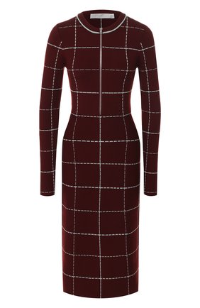 Женское шерстяное платье VICTORIA BECKHAM бордового цвета по цене 144000 руб., арт. DR KNT 61143 | Фото 1 Женское шерстяное платье VICTORIA BECKHAM бордового цвета, арт. DR KNT 61143 | Фото 1