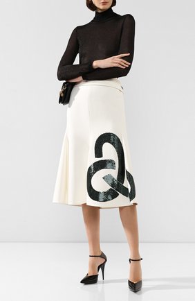 Женская юбка VICTORIA BECKHAM белого цвета по цене 130500 руб., арт. SK MID 31107L | Фото 2 Женская юбка VICTORIA BECKHAM белого цвета, арт. SK MID 31107L | Фото 2