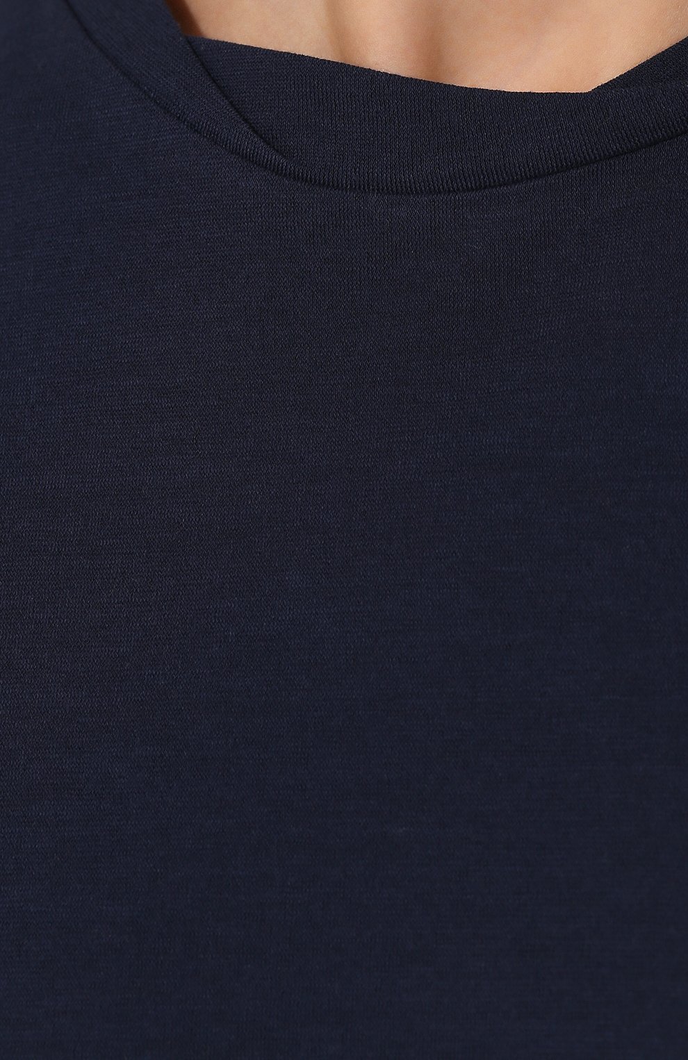 Мужская хлопковая футболка KNT синего цвета, арт. UMM0024 | Фото 5 (Принт: Без принта; Рукава: Короткие; Длина (для топов): Стандартные, Удлиненные; Материал внешний: Хлопок; Стили: Кэжуэл)