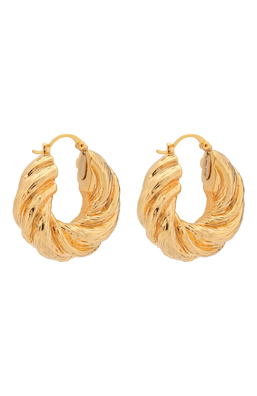 Женские серьги twist hoops REJINA PYO золотого цвета по цене 35500 руб., арт. RP-E007 | Фото 3 Женские серьги twist hoops REJINA PYO золотого цвета, арт. RP-E007 | Фото 3