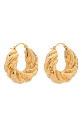 Женские серьги twist hoops REJINA PYO золотого цвета по цене 35500 руб., арт. RP-E007 | Фото 3 Женские серьги twist hoops REJINA PYO золотого цвета, арт. RP-E007 | Фото 3