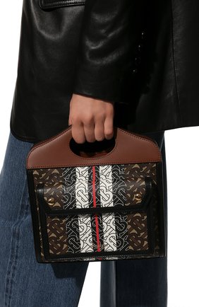 Женская сумка pocket mini BURBERRY коричневого цвета по цене 80200 руб., арт. 8019365 | Фото 6 Женская сумка pocket mini BURBERRY коричневого цвета, арт. 8019365 | Фото 6