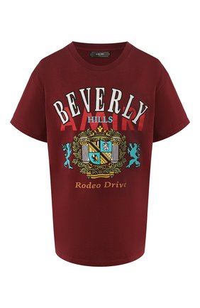 Женская хлопковая футболка AMIRI бордового цвета по цене 25550 руб., арт. W9W03275CJ | Фото 1 Женская хлопковая футболка AMIRI бордового цвета, арт. W9W03275CJ | Фото 1
