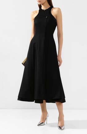 Женское шерстяное платье BRANDON MAXWELL черного цвета по цене 240500 руб., арт. DR170FW19 | Фото 2 Женское шерстяное платье BRANDON MAXWELL черного цвета, арт. DR170FW19 | Фото 2