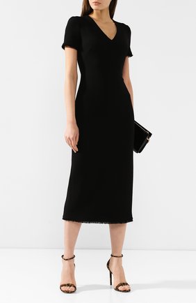 Женское шерстяное платье BRANDON MAXWELL черного цвета по цене 143500 руб., арт. DR180FW19 | Фото 2 Женское шерстяное платье BRANDON MAXWELL черного цвета, арт. DR180FW19 | Фото 2