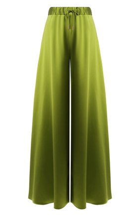 Женские шелковые брюки BRANDON MAXWELL зеленого цвета по цене 127000 руб., арт. PT120FW19 | Фото 1 Женские шелковые брюки BRANDON MAXWELL зеленого цвета, арт. PT120FW19 | Фото 1