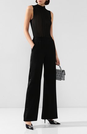 Женские шерстяные брюки BRANDON MAXWELL черного цвета по цене 99650 руб., арт. PT121FW19 | Фото 2 Женские шерстяные брюки BRANDON MAXWELL черного цвета, арт. PT121FW19 | Фото 2