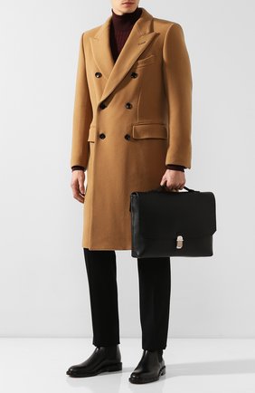 Мужской кожаный портфель DUNHILL черного цвета по цене 146500 руб., арт. DU19F3400AR | Фото 2 Мужской кожаный портфель DUNHILL черного цвета, арт. DU19F3400AR | Фото 2