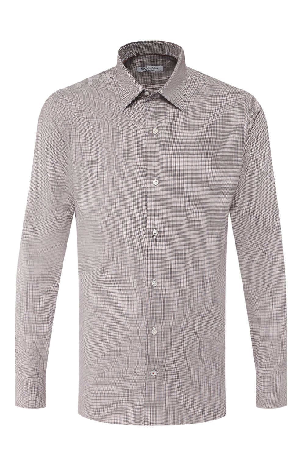 Мужская коричневая хлопковая рубашка LORO PIANA — купить за 37700 руб ...