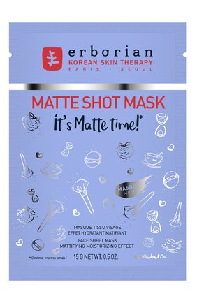 Женская тканевая маска для лица matte shot mask ERBORIAN бесцветного цвета по цене 790 руб., арт. 784244 | Фото 1 Женская тканевая маска для лица matte shot mask ERBORIAN бесцветного цвета, арт. 784244 | Фото 1