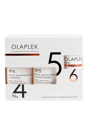 Женский набор bond maintenance system no.4-5-6 OLAPLEX бесцветного цвета по цене 6660 руб., арт. 4660059360935 | Фото 1 Женский набор bond maintenance system no.4-5-6 OLAPLEX бесцветного цвета, арт. 4660059360935 | Фото 1