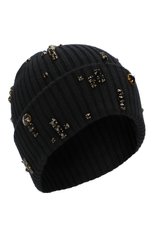 Женская шерстяная шапка BURBERRY черного цвета, арт. 8021645 | Фото 1 (Материал: Текстиль, Шерсть)