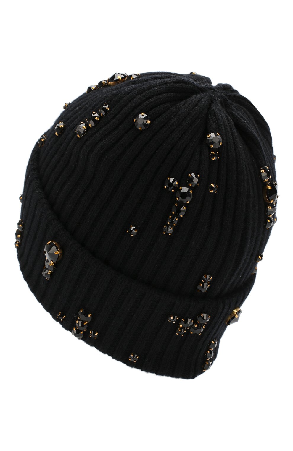 Женская шерстяная шапка BURBERRY черного цвета, арт. 8021645 | Фото 2 (Материал: Текстиль, Шерсть)