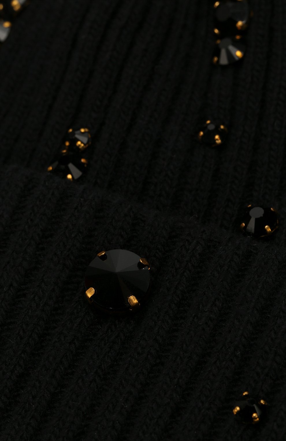 Женская шерстяная шапка BURBERRY черного цвета, арт. 8021645 | Фото 3 (Материал: Текстиль, Шерсть)