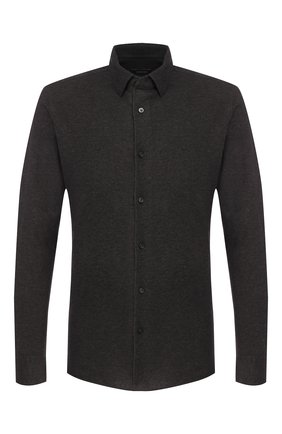 Мужская хлопковая рубашка Z ZEGNA темно-серого цвета по цене 18950 руб., арт. VT212/ZZC20 | Фото 1 Мужская хлопковая рубашка Z ZEGNA темно-серого цвета, арт. VT212/ZZC20 | Фото 1