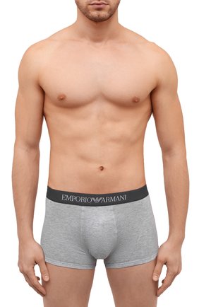 Мужские комплект из двух хлопковых боксеров EMPORIO ARMANI черного цвета по цене 3530 руб., арт. 111613/CC722 | Фото 2 Мужские комплект из двух хлопковых боксеров EMPORIO ARMANI черного цвета, арт. 111613/CC722 | Фото 2