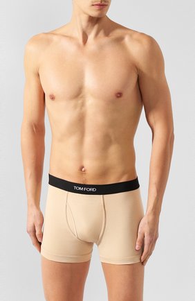 Мужские хлопковые боксеры TOM FORD бежевого цвета по цене 5930 руб., арт. T4LC30040 | Фото 2 Мужские хлопковые боксеры TOM FORD бежевого цвета, арт. T4LC30040 | Фото 2