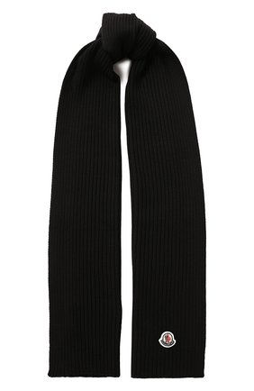 Детский комплект из шапки и шарфа MONCLER черного цвета по цене 25900 руб., арт. E2-954-00951-06-04S01 | Фото 4 Детский комплект из шапки и шарфа MONCLER черного цвета, арт. E2-954-00951-06-04S01 | Фото 4