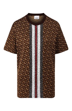 Женская хлопковая футболка BURBERRY коричневого цвета по цене 32500 руб., арт. 8018433 | Фото 1 Женская хлопковая футболка BURBERRY коричневого цвета, арт. 8018433 | Фото 1