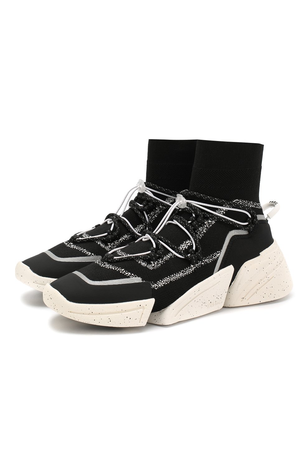 Женские черные текстильные кроссовки k-sock KENZO — купить за 27500 руб ...