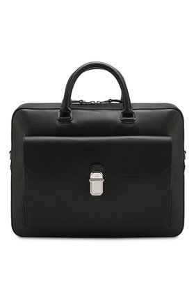 Мужская кожаная сумка для ноутбука DUNHILL черного цвета по цене 165000 руб., арт. DU19F3805AR | Фото 1 Мужская кожаная сумка для ноутбука DUNHILL черного цвета, арт. DU19F3805AR | Фото 1