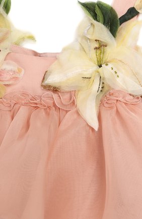 Женская шелковое платье с шортами DOLCE & GABBANA светло-розового цвета по цене 82800 руб., арт. L21DR6/FU1BU | Фото 4 Женская шелковое платье с шортами DOLCE & GABBANA светло-розового цвета, арт. L21DR6/FU1BU | Фото 4
