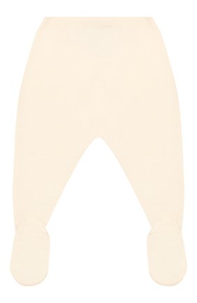 Детские кашемировые ползунки LES LUTINS белого цвета, арт. 19H00201 | Фото 2 (Материал внешний: Шерсть, Кашемир; Статус проверки: Проверена категория; Кросс-КТ НВ: Ползунки-одежда)