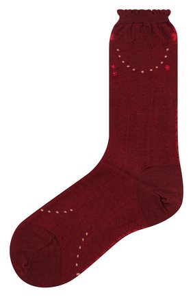 Женские носки ANTIPAST бордового цвета, арт. AM-720 | Фото 1 (Материал внешний: Шерсть, Синтетический материал; Региональные ограничения белый список (Axapta Mercury): RU)