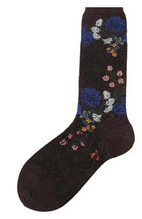 Женские носки ANTIPAST темно-коричневого цвета, арт. AM-722 | Фото 1 (Материал внешний: Синтетический материал, Шерсть)