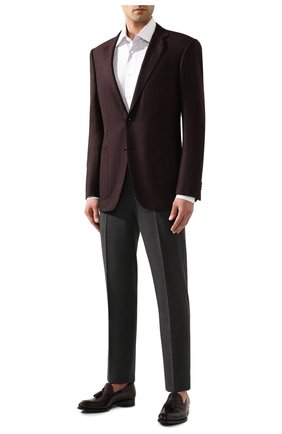 Мужские шерстяные брюки RALPH LAUREN темно-серого цвета по цене 39950 руб., арт. 798730107 | Фото 2 Мужские шерстяные брюки RALPH LAUREN темно-серого цвета, арт. 798730107 | Фото 2 (Материал внешний: Шерсть; Материал подклада: Вискоза; Случай: Формальный; Стили: Классический)