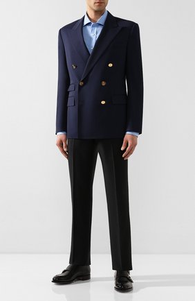 Мужской шерстяной пиджак RALPH LAUREN темно-синего цвета по цене 154000 руб., арт. 798766049 | Фото 2 Мужской шерстяной пиджак RALPH LAUREN темно-синего цвета, арт. 798766049 | Фото 2