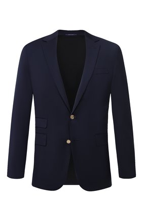 Мужской шерстяной пиджак RALPH LAUREN темно-синего цвета по цене 181000 руб., арт. 798766050 | Фото 1 Мужской шерстяной пиджак RALPH LAUREN темно-синего цвета, арт. 798766050 | Фото 1