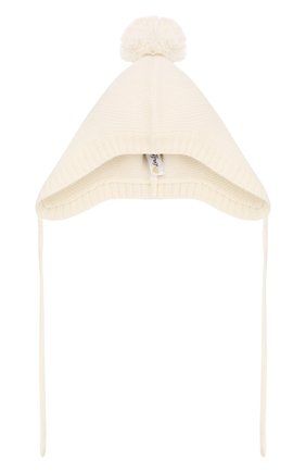 Детского кашемировая шапка LES LUTINS белого цвета, арт. 19H01801 | Фото 1 (Материал: Кашемир, Шерсть, Текстиль; Статус проверки: Проверена категория)