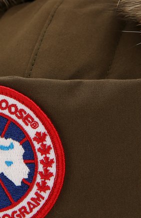 Женская шапка-ушанка CANADA GOOSE хаки цвета по цене 27300 руб., арт. 5187L | Фото 4 Женская шапка-ушанка CANADA GOOSE хаки цвета, арт. 5187L | Фото 4