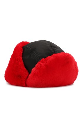 Женская шапка-ушанка с мехом кролика VALENTINO черного цвета по цене 0 руб., арт. SW2HPA00/AEL | Фото 3 Женская шапка-ушанка с мехом кролика VALENTINO черного цвета, арт. SW2HPA00/AEL | Фото 3 (Материал: Текстиль, Шелк)