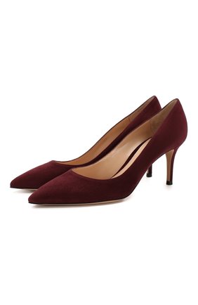 Женские замшевые туфли gianvito 70 GIANVITO ROSSI бордового цвета по цене 49400 руб., арт. G26770.70RIC.CAMR0YA | Фото 1 Женские замшевые туфли gianvito 70 GIANVITO ROSSI бордового цвета, арт. G26770.70RIC.CAMR0YA | Фото 1