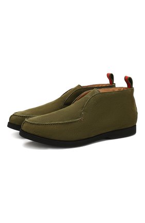 Мужские кожаные ботинки KITON хаки цвета, арт. USSFLYN00138 | Фото 1 (Мужское Кросс-КТ: Ботинки-обувь, зимние ботинки; Подошва: Плоская; Материал внутренний: Натуральная кожа; Материал утеплителя: Натуральный мех; Материал внешний: Кожа; Региональные ограничения белый список (Axapta Mercury): RU)