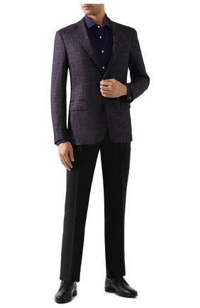Мужская хлопковая сорочка RALPH LAUREN темно-синего цвета по цене 36400 руб., арт. 791769934 | Фото 2 Мужская хлопковая сорочка RALPH LAUREN темно-синего цвета, арт. 791769934 | Фото 2 (Рукава: Длинные; Длина (для топов): Стандартные; Материал внешний: Лиоцелл, Хлопок, Растительное волокно; Случай: Формальный; Воротник: Акула; Принт: Однотонные; Манжеты: На пуговицах)
