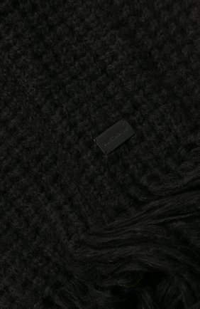 Мужской шарф SAINT LAURENT черного цвета по цене 47300 руб., арт. 580709/3YC68 | Фото 2 Мужской шарф SAINT LAURENT черного цвета, арт. 580709/3YC68 | Фото 2