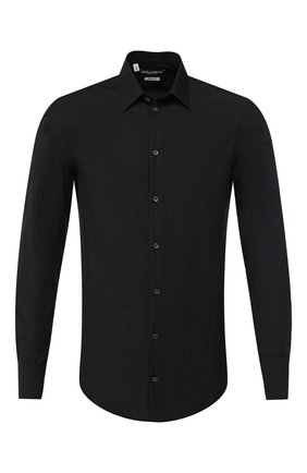 Мужская хлопковая сорочка DOLCE & GABBANA черного цвета по цене 33050 руб., арт. G5EJ0T/FJ5F0 | Фото 1 Мужская хлопковая сорочка DOLCE & GABBANA черного цвета, арт. G5EJ0T/FJ5F0 | Фото 1