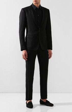 Мужская хлопковая сорочка DOLCE & GABBANA черного цвета по цене 33050 руб., арт. G5EJ0T/FJ5F0 | Фото 2 Мужская хлопковая сорочка DOLCE & GABBANA черного цвета, арт. G5EJ0T/FJ5F0 | Фото 2