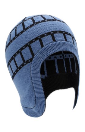 Детского кашемировая шапка LORO PIANA голубого цвета, арт. FAI7343 | Фото 1 (Материал: Шерсть, Кашемир, Текстиль; Статус проверки: Проверена категория)