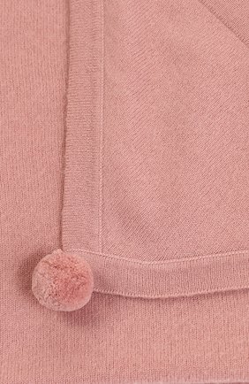 Детского кашемировый плед LES LUTINS розового цвета, арт. 19H01703 | Фото 2 (Материал: Кашемир, Шерсть, Текстиль; Статус проверки: Проверена категория)