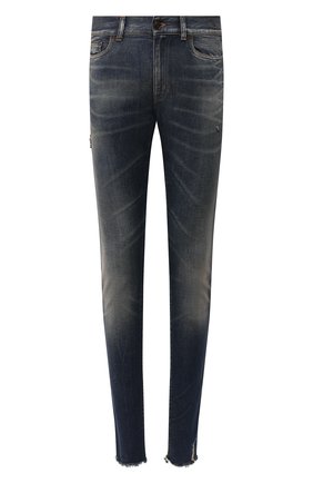 Мужские джинсы SAINT LAURENT синего цвета по цене 52850 руб., арт. 602817/YD993 | Фото 1 Мужские джинсы SAINT LAURENT синего цвета, арт. 602817/YD993 | Фото 1 (Материал внешний: Хлопок, Деним; Длина (брюки, джинсы): Стандартные; Силуэт М (брюки): Узкие)