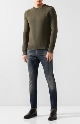 Мужские джинсы SAINT LAURENT синего цвета по цене 52850 руб., арт. 602817/YD993 | Фото 2 Мужские джинсы SAINT LAURENT синего цвета, арт. 602817/YD993 | Фото 2 (Материал внешний: Хлопок, Деним; Длина (брюки, джинсы): Стандартные; Силуэт М (брюки): Узкие)
