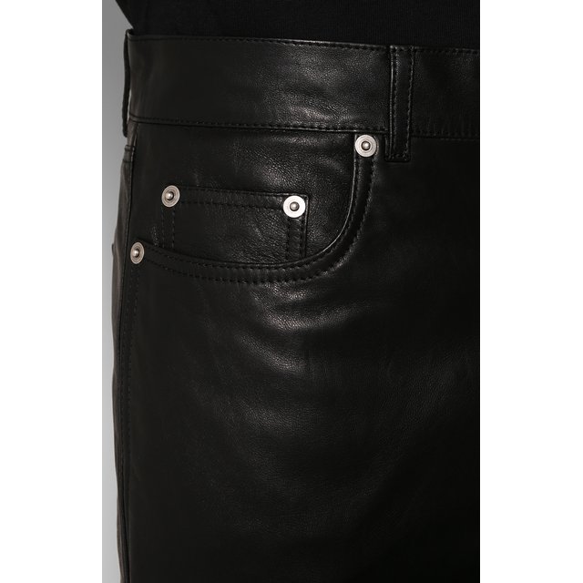 Кожаные брюки Yves Saint Laurent 10641215