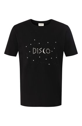 Мужская хлопковая футболка SAINT LAURENT черного цвета по цене 26200 руб., арт. 605360/YBQB2 | Фото 1 Мужская хлопковая футболка SAINT LAURENT черного цвета, арт. 605360/YBQB2 | Фото 1