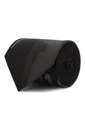Мужской шелковый галстук RALPH LAUREN черного цвета, арт. 791773372 | Фото 1 (Материал: Текстиль, Шелк; Принт: С принтом)